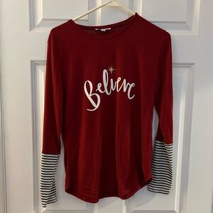 Bailey’s Blossoms Long Sleeve Shirt BELIEVE